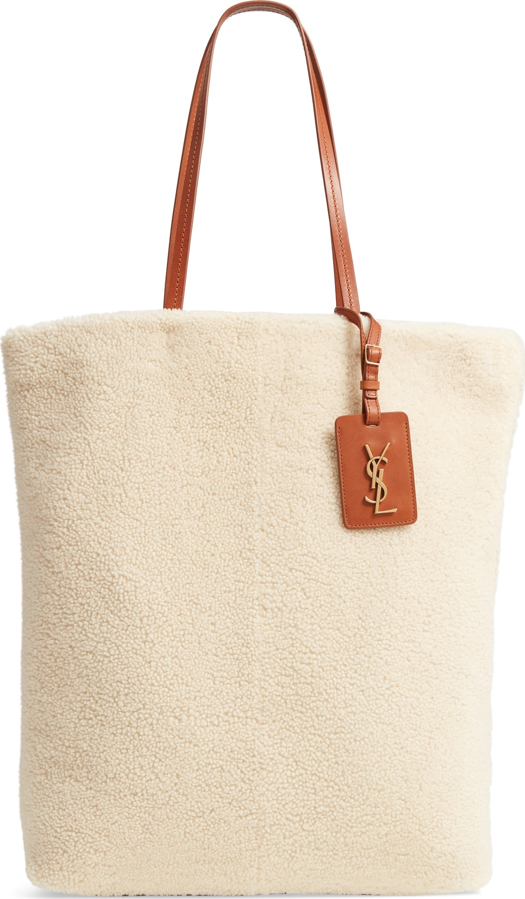Saint Laurent Genuine Shearling Shopping Tote