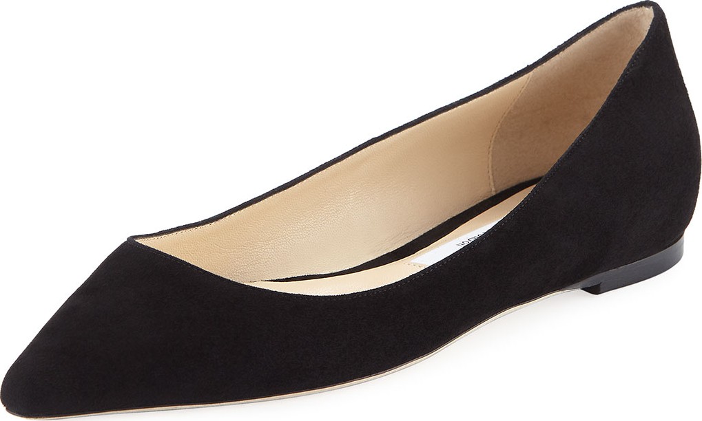 Jimmy Choo Romy Suede Ballet Skimmer Flats