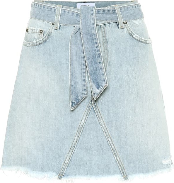 Givenchy Belted denim miniskirt