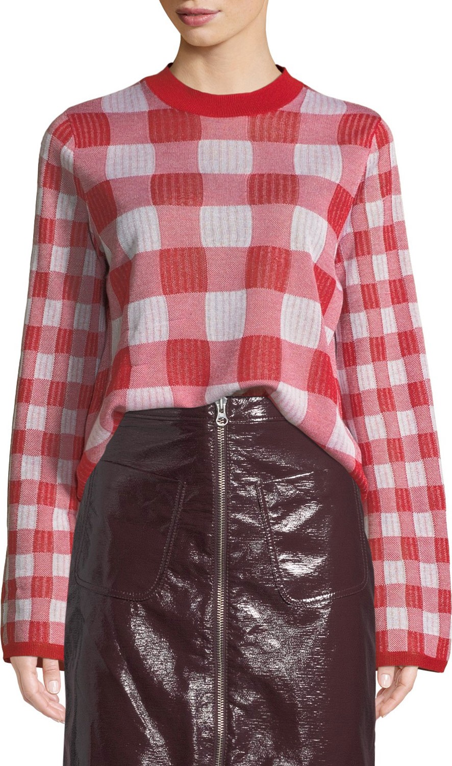 McQ - Alexander McQueen Checkerboard Crewneck Pullover Sweater