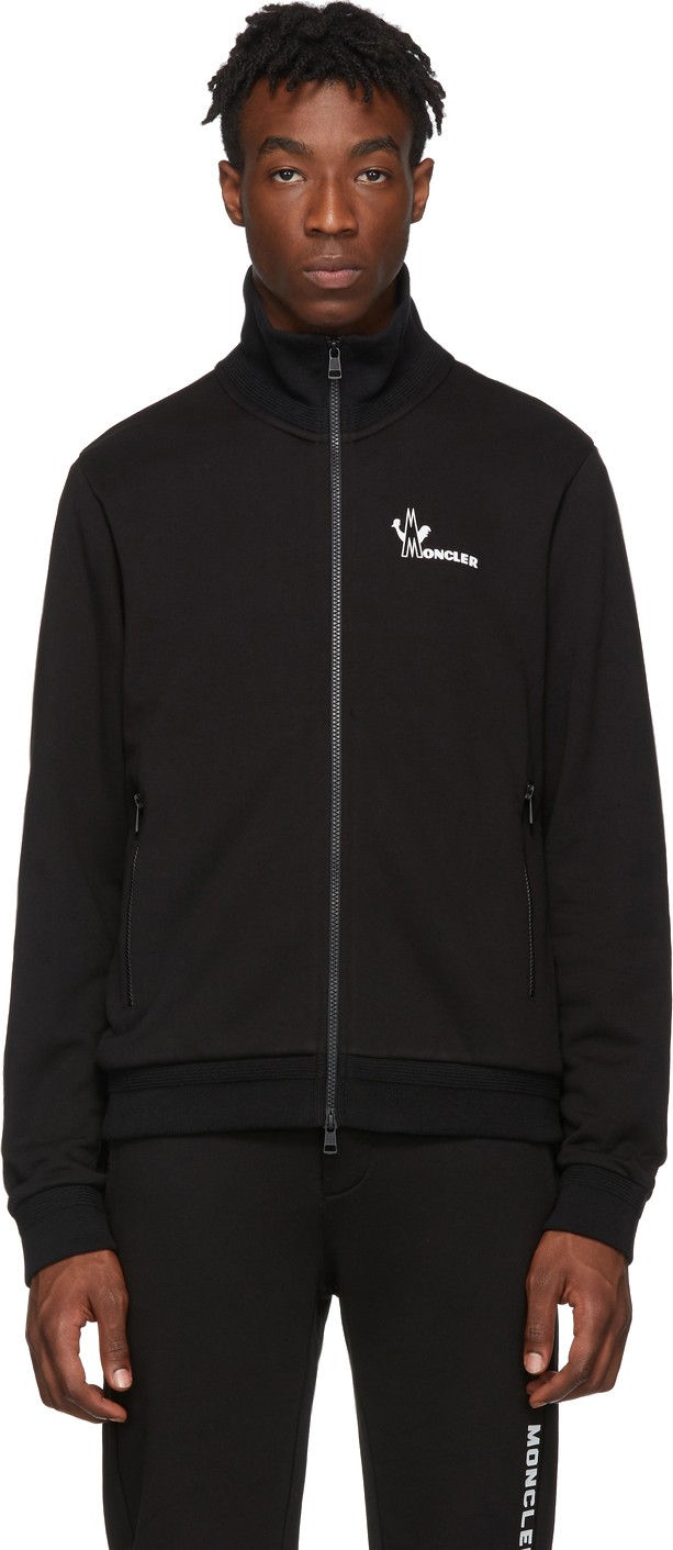 Moncler Black Maglia Zip-Up Sweater