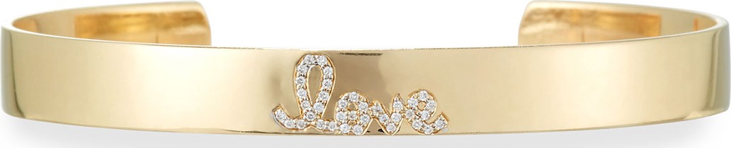 Sydney Evan Love Bar Kick Cuff Bracelet