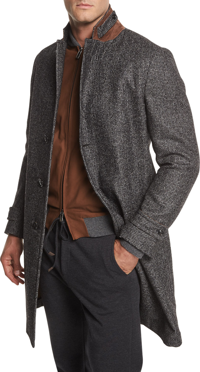 Ermenegildo Zegna Double-Faced Check Topcoat