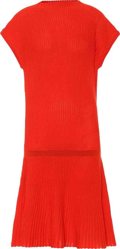 VICTORIA, VICTORIA BECKHAM Rib-knit wool dress