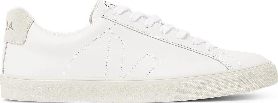 Veja Esplar Suede-Trimmed Leather Sneakers