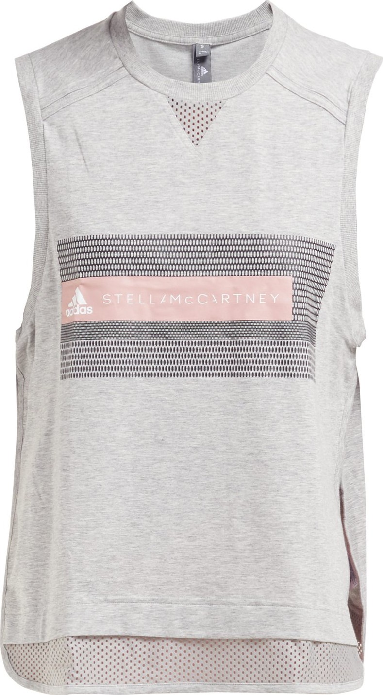 Adidas By Stella McCartney Logo-print cotton-blend tank top