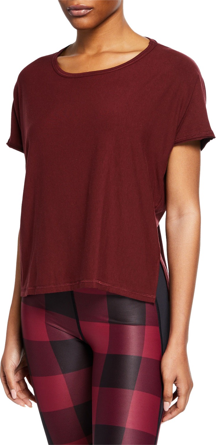 ALALA Breakers Scoop-Neck Short-Sleeve Cashmere Tee