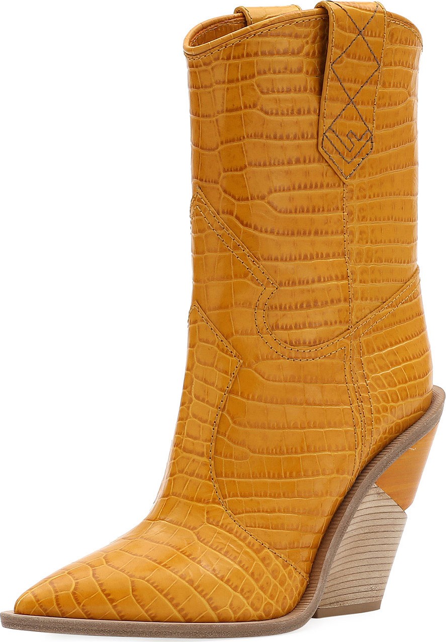 Fendi Short Stamped Western Bootie