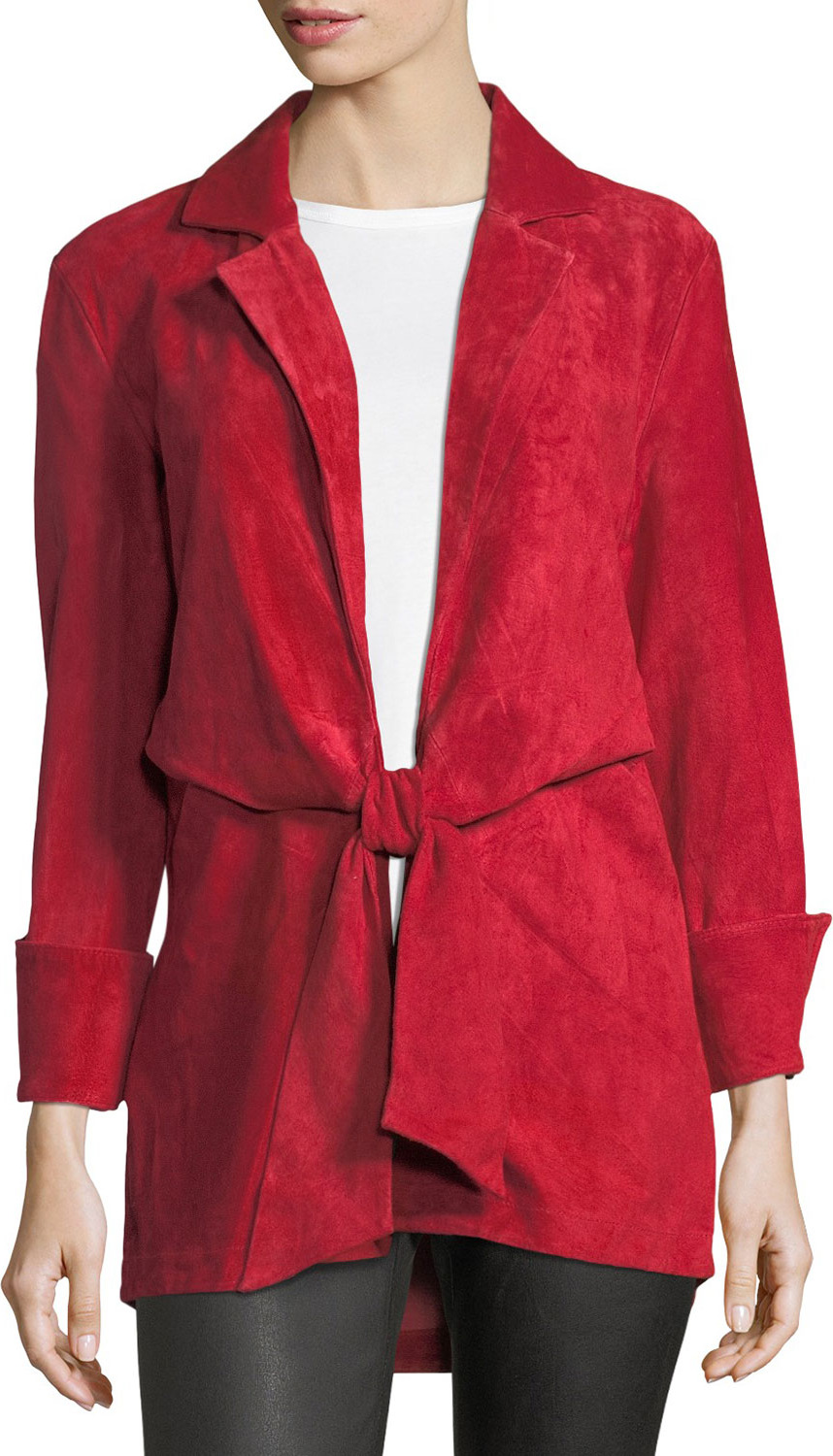 Finley Sylvia Tie-Front Suede Jacket