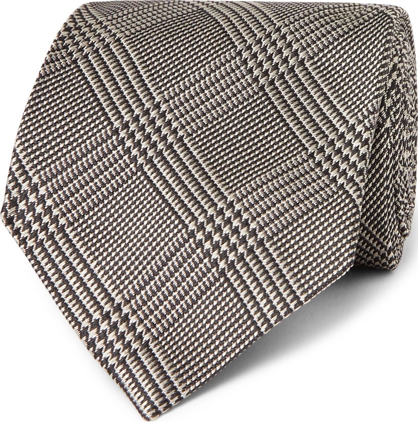 TOM FORD 8cm Prince of Wales Checked Silk-Jacquard Tie