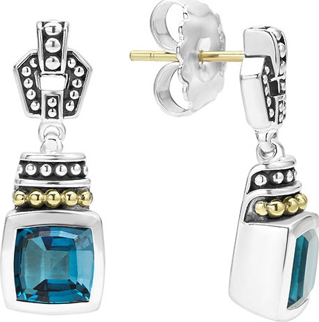 LAGOS Caviar Color London Blue Topaz Drop Earrings