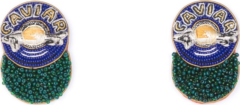 Mignonne Gavigan New York Caviar Beaded Stud Earrings