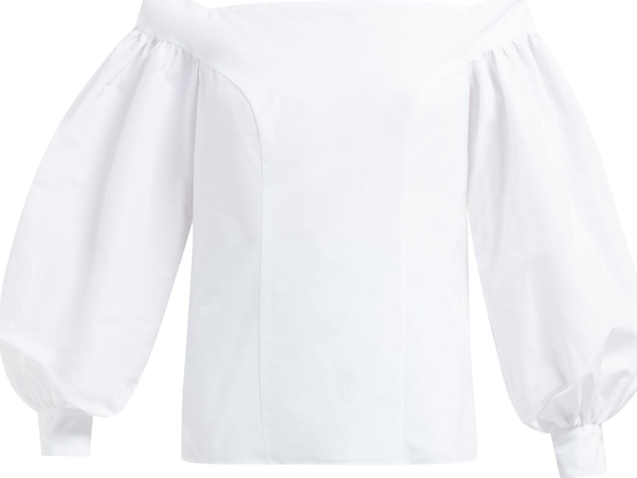 Erdem Dayla off-the-shoulder cotton-faille top