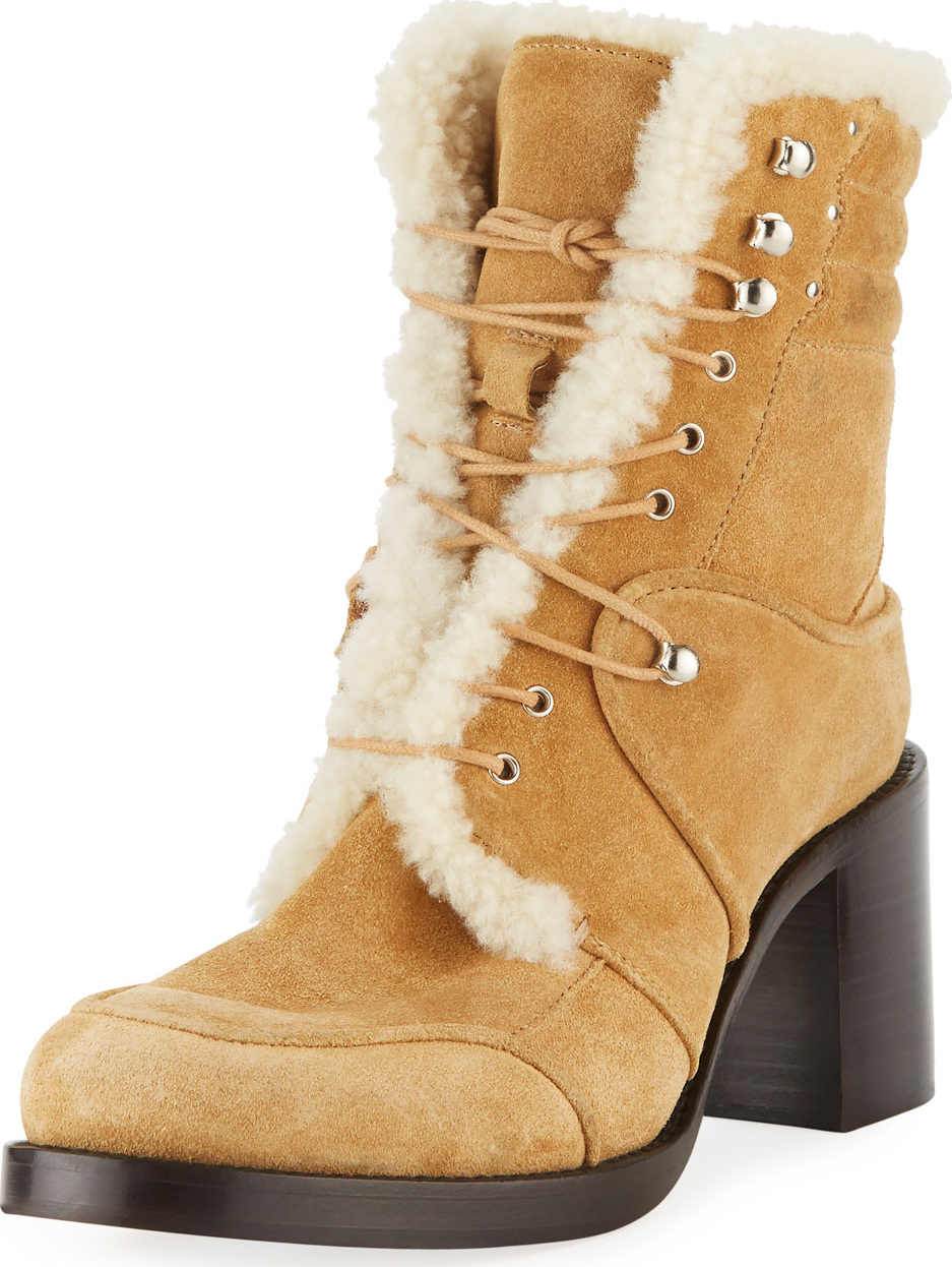 Tabitha Simmons Leo Suede Lace-Up Booties
