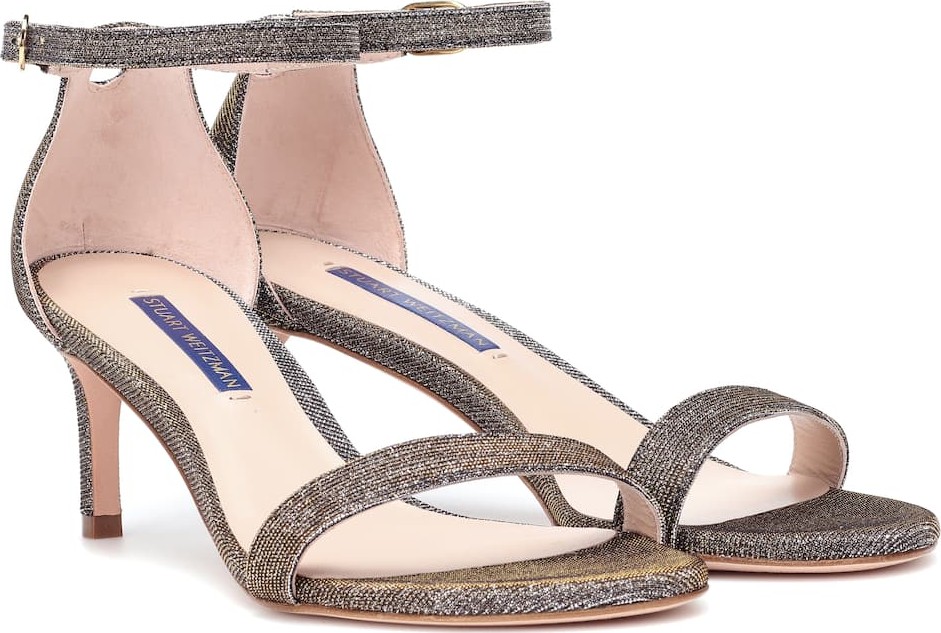 Stuart Weitzman Nunakedstraight 60 metallic sandals