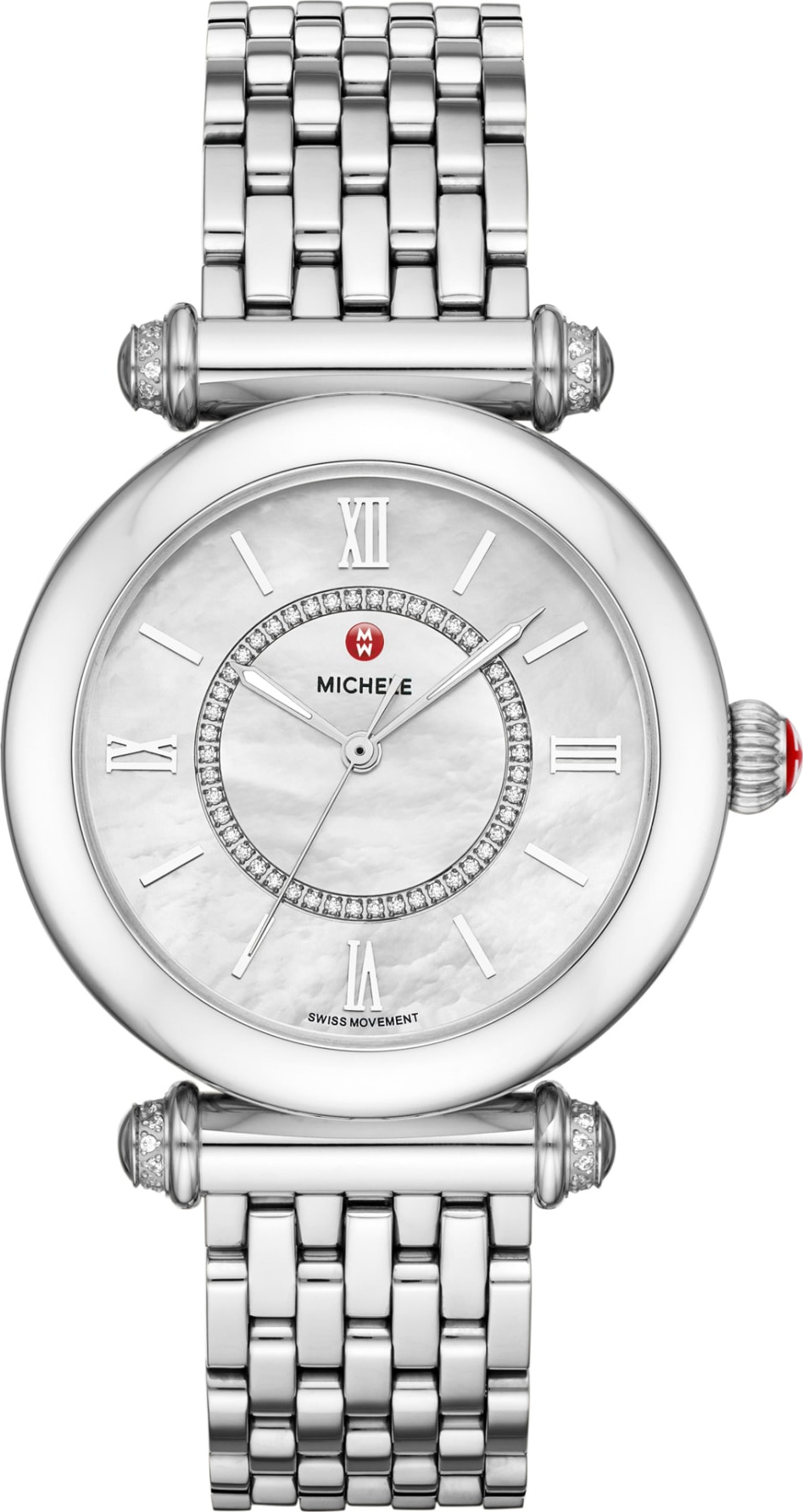 MICHELE Caber Diamond Bracelet Watch, 35mm