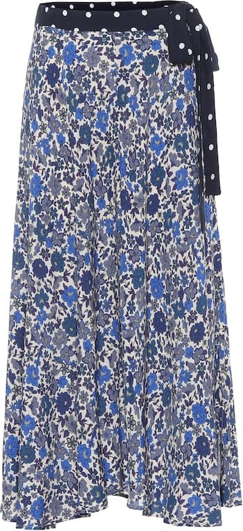 Velvet By Graham & Spencer Floral midi skirt