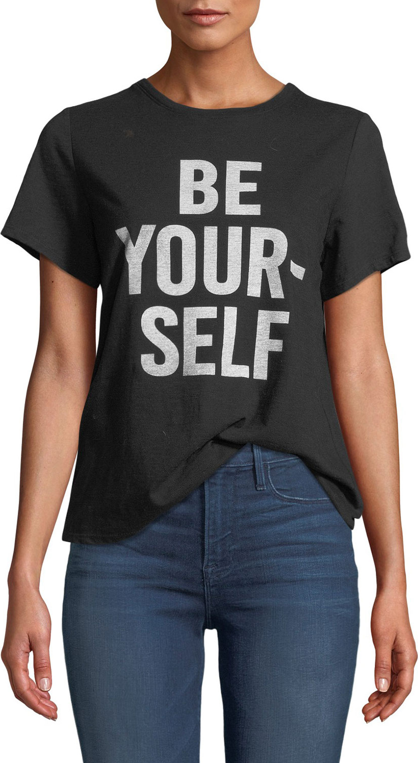 Cinq A Sept Be Yourself Graphic Crewneck Tee