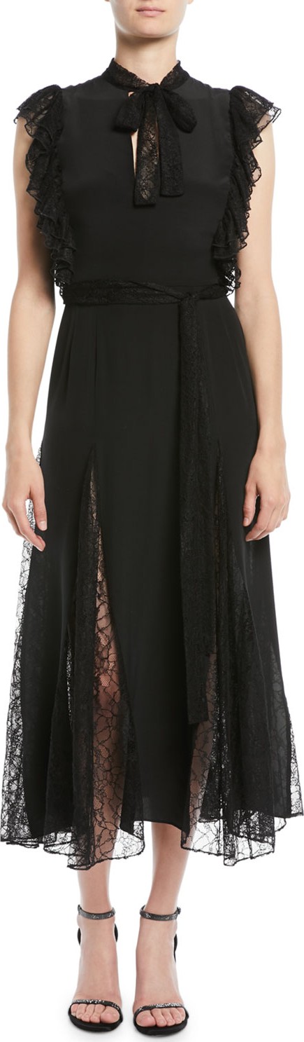 Alexis Sterling Sleeveless Lace Godet Midi Dress