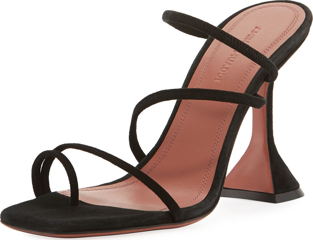 Amina Muaddi Naima Leather Slide Sandals