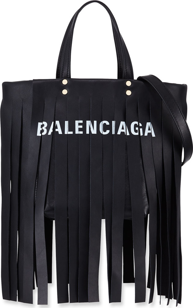 Balenciaga Laundry Cabas XS Fringe Satchel Bag