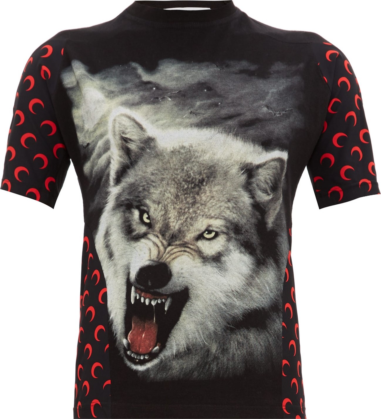 Marine Serre Upcycled Wolf-print jersey T-shirt