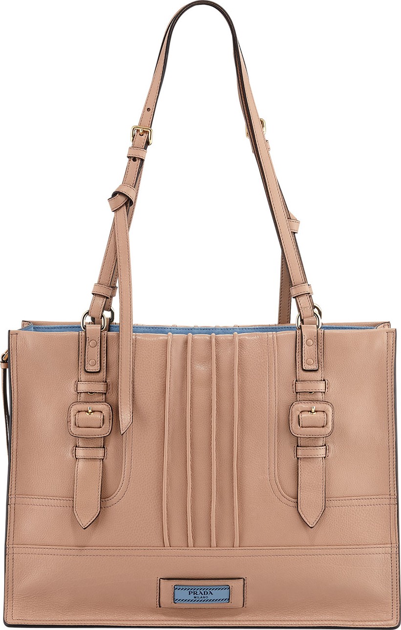 Prada Etiquette Large Glace Calf Shoulder Bag