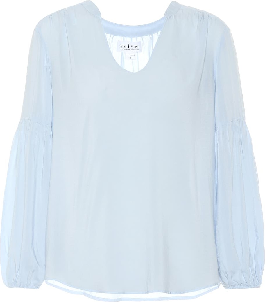 Velvet By Graham & Spencer Yulia crêpe blouse