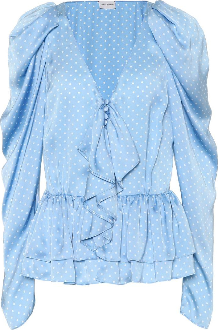 Magda Butrym Cefalu polka-dot silk blouse