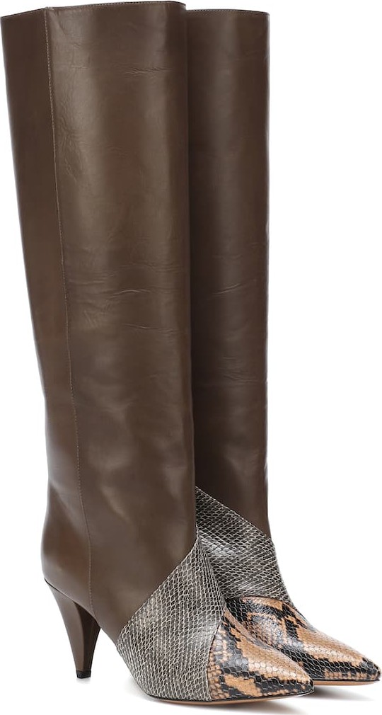 Isabel Marant Laomi snake-effect leather boots