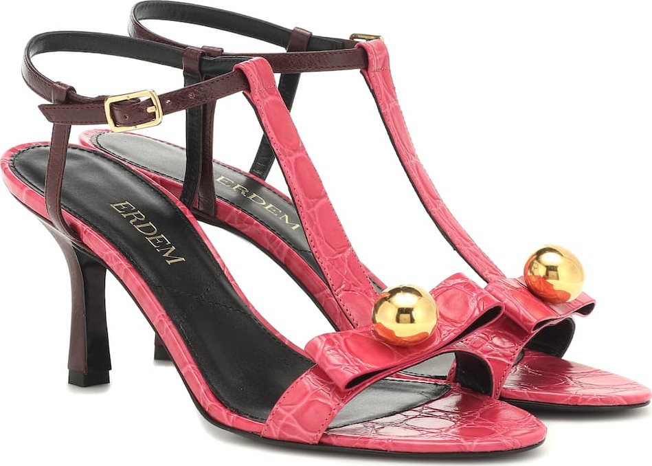 Erdem Kamira embossed leather sandals
