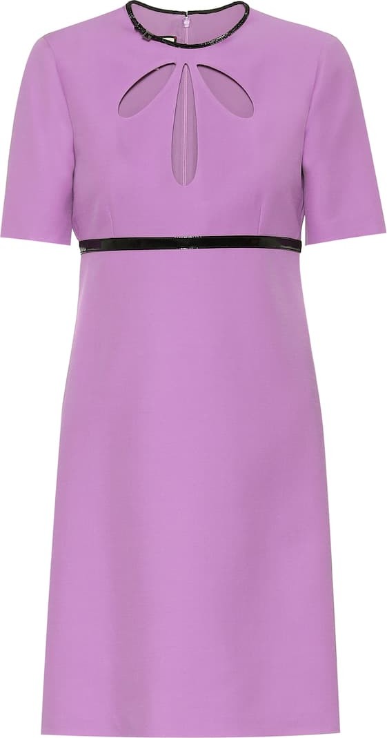 Gucci Silk and wool-crêpe minidress