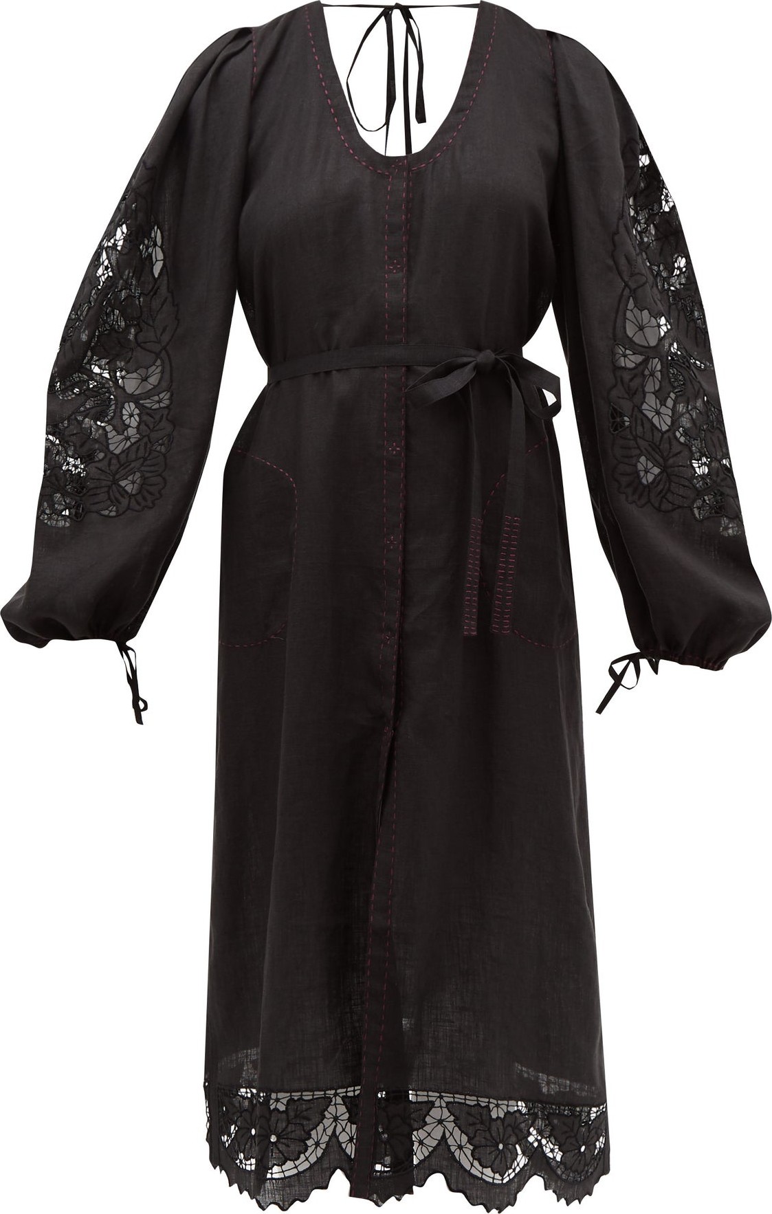 Vita Kin Colombe d'or guipure lace and linen dress