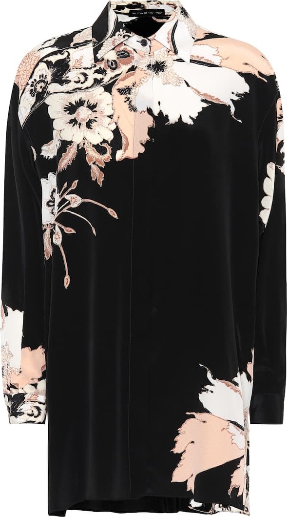 Etro Floral silk crêpe de chine shirt