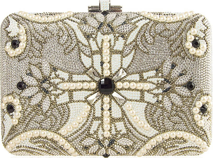 Judith Leiber Slim Slide Pearly Clutch Bag