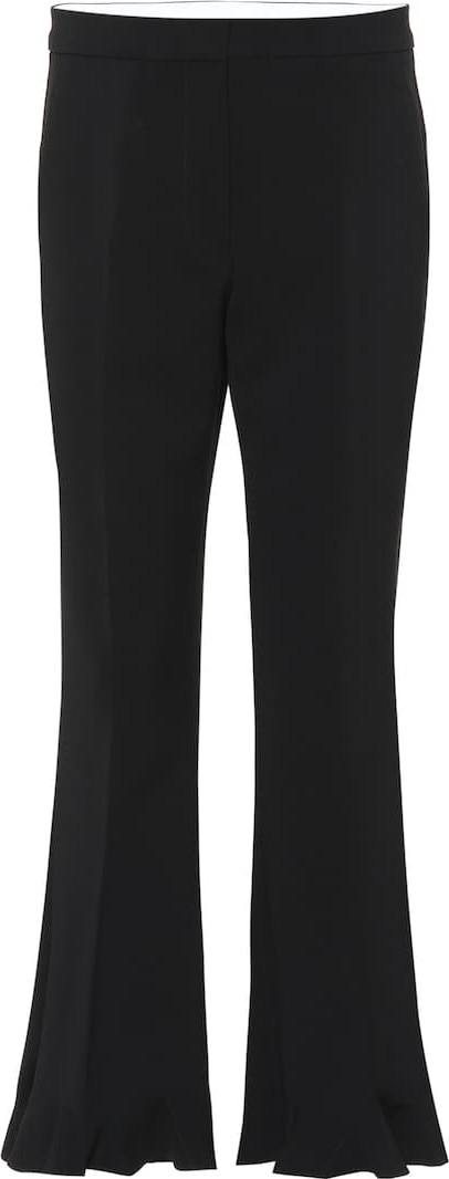 Stella McCartney High-rise flared stretch-wool pants