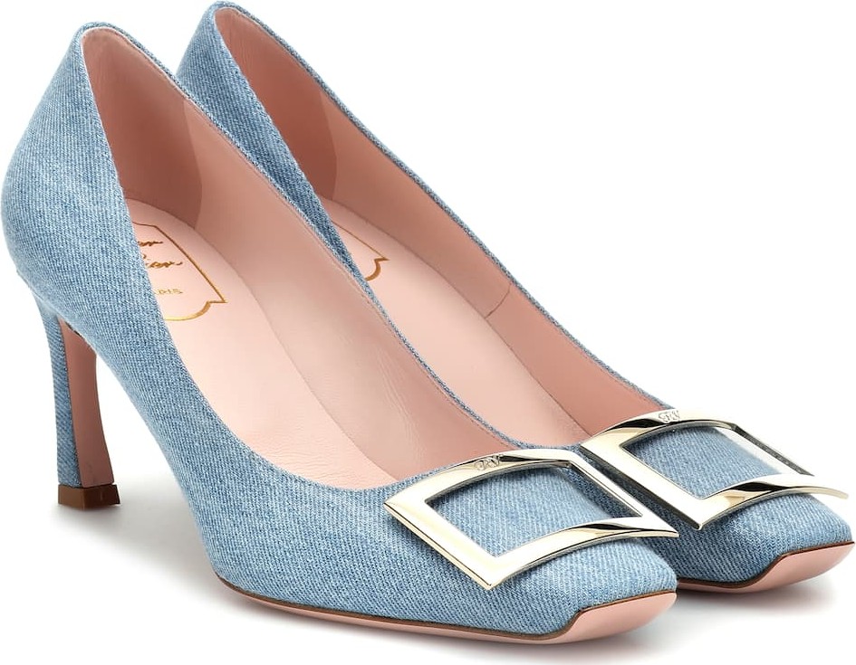 Roger Vivier Belle Vivier Trompette denim pumps