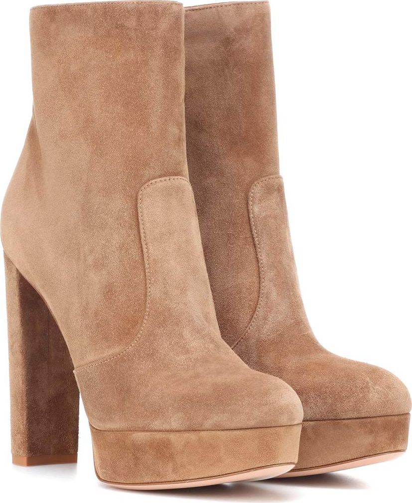 Gianvito Rossi Suede platform ankle boots
