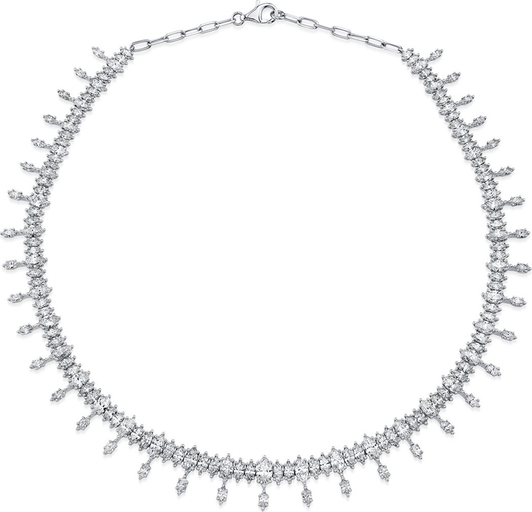 Anita Ko Atlas 18k White Gold Marquise Diamond Choker