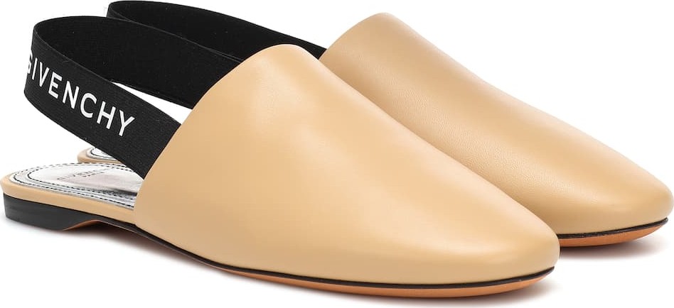Givenchy Leather slingback slippers