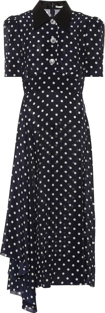 Alessandra Rich Crystal-embellished silk dress