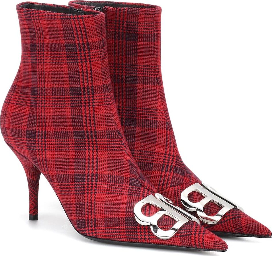 Balenciaga BB checked ankle boots