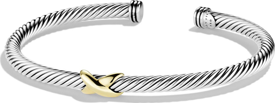 David Yurman X Bracelet with Gold