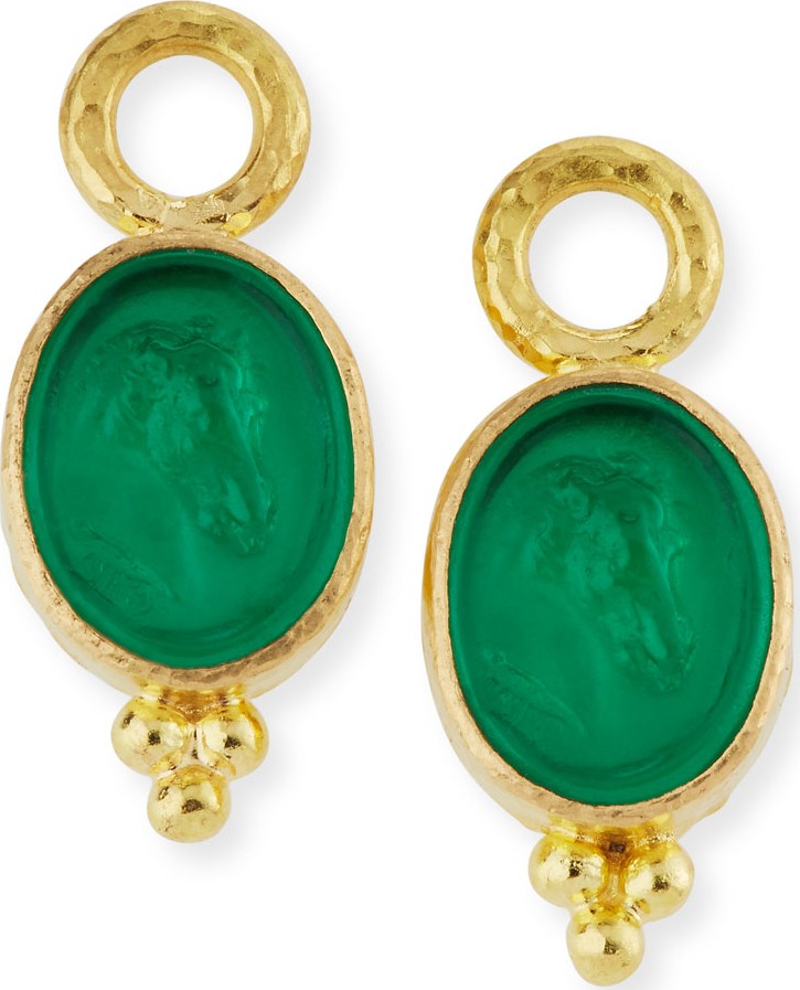 Elizabeth Locke Pine Venetian Horse Profile Earring Charms