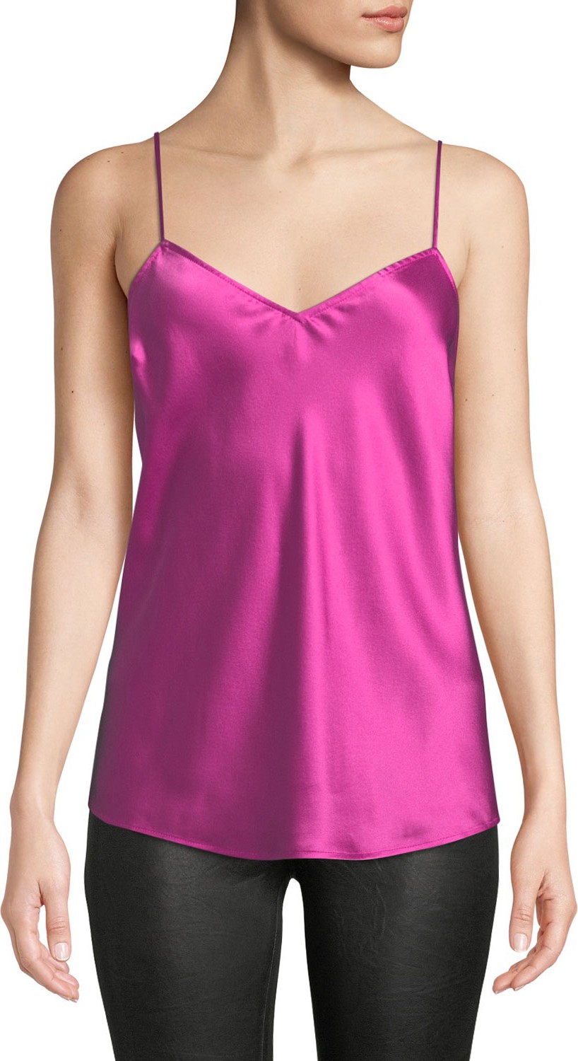 PAIGE Cicely V-Neck Silk Camisole Top