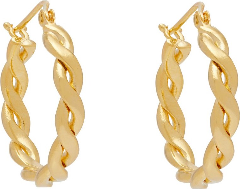 Joelle Kharrat Torsade twisted gold-plated hoop earrings