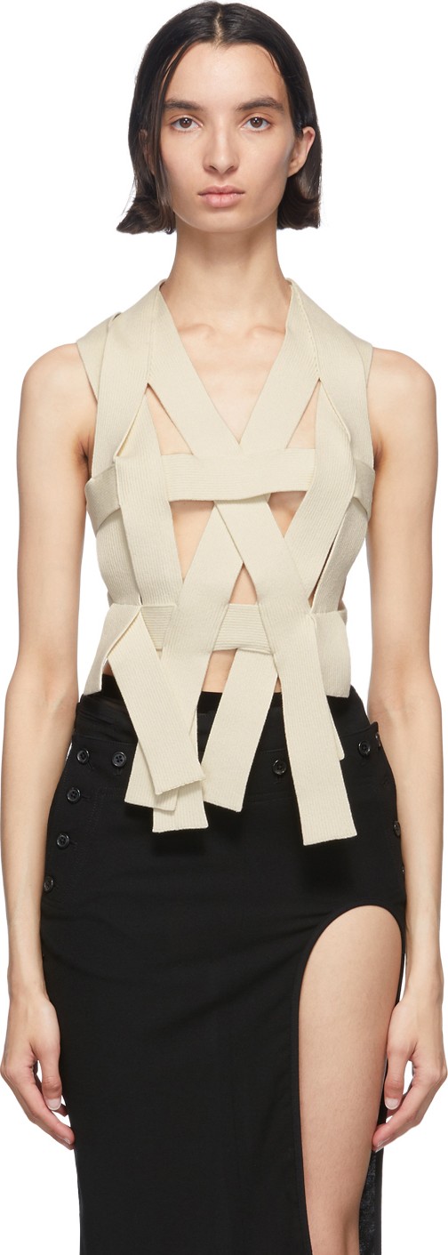 Ann Demeulemeester Off-White Knitted Fera Top