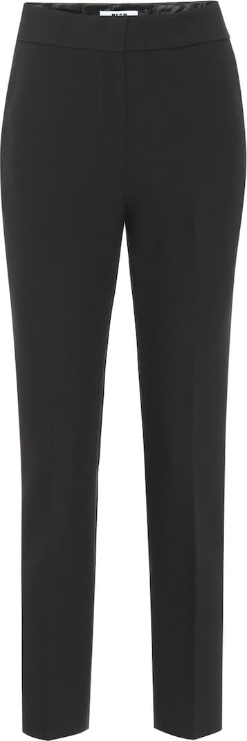 MSGM High-rise crêpe pants