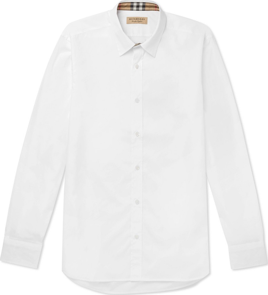 Burberry London England Cotton-Blend Poplin Shirt