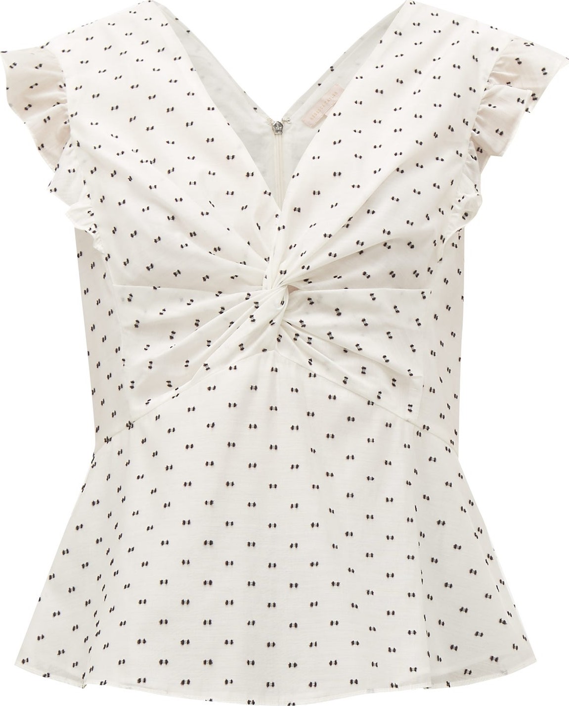 Rebecca Taylor Fil-coupé twist-front blouse